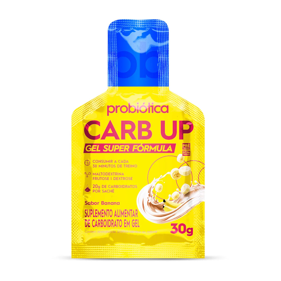 Carb Up Gel Super Fórmula Display 10 Sachês de 30g Banana Probiotica