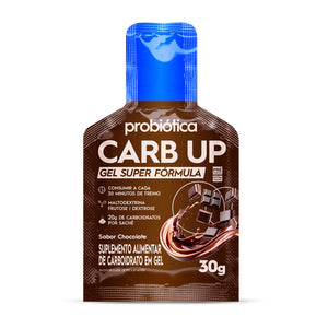 Carb Up Gel Super Fórmula Display 10 Sachês de 30g Chocolate Probiotica