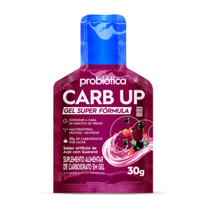 Carb Up Gel Super Fórmula Display 10 Sachês de 30g Açaí c/ Guaraná Probiotica