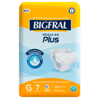 FRALDA GERIÁTRICA BIGFRAL REGULAR PLUS TAM.G C/7 UNIDADES