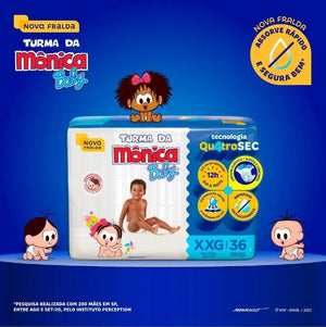 TURMA MONICA FRALDA JUMBO TAMANHO XXG C/16 UN