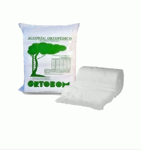 ATADURA ALGODÃO ORTOPEDICO 10CM X 1MT C/ 12 ORTOBOM