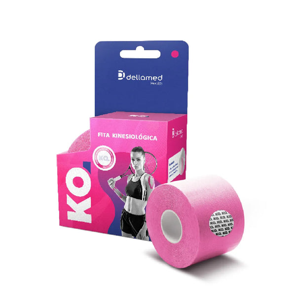 Fita Kinesiológica KO Rosa Cotton Pink Dellamed