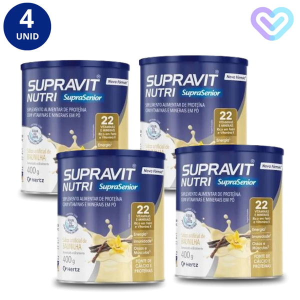 4X SUPRAVIT NUTRI BAUNILHA LATA 400G - HERTZ