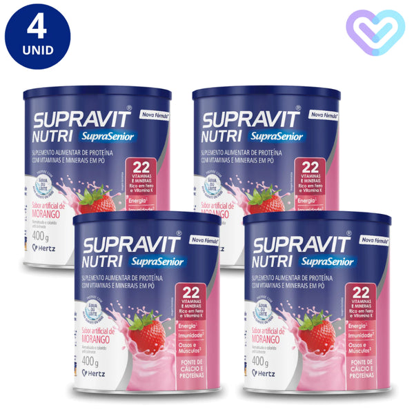 4X SUPRAVIT NUTRI MORANGO LATA 400G - HERTZ