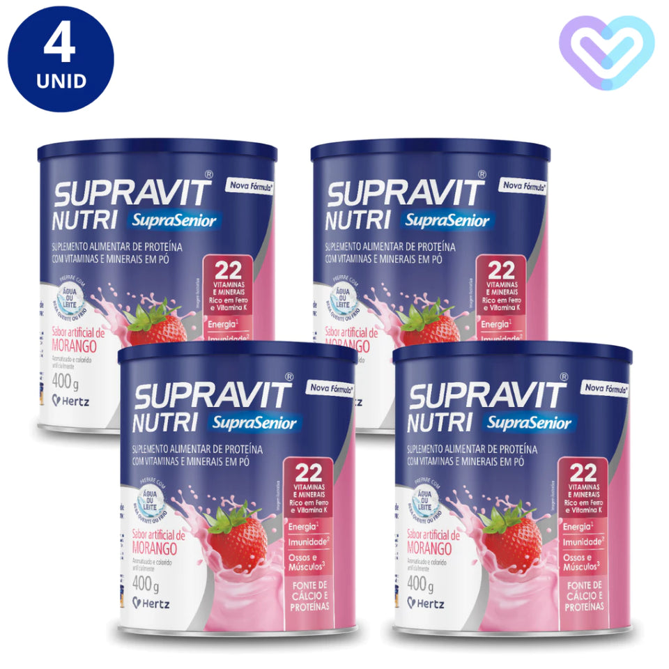 4X SUPRAVIT NUTRI MORANGO LATA 400G - HERTZ