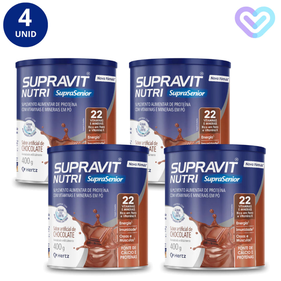 4X SUPRAVIT NUTRI CHOCOLATE LATA 400G - HERTZ