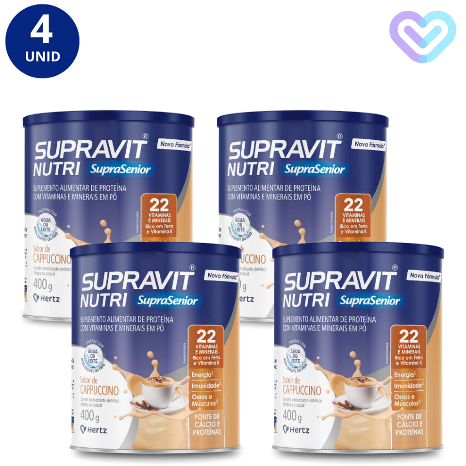 4X SUPRAVIT NUTRI CAPPUCINO LATA 400G - HERTZ