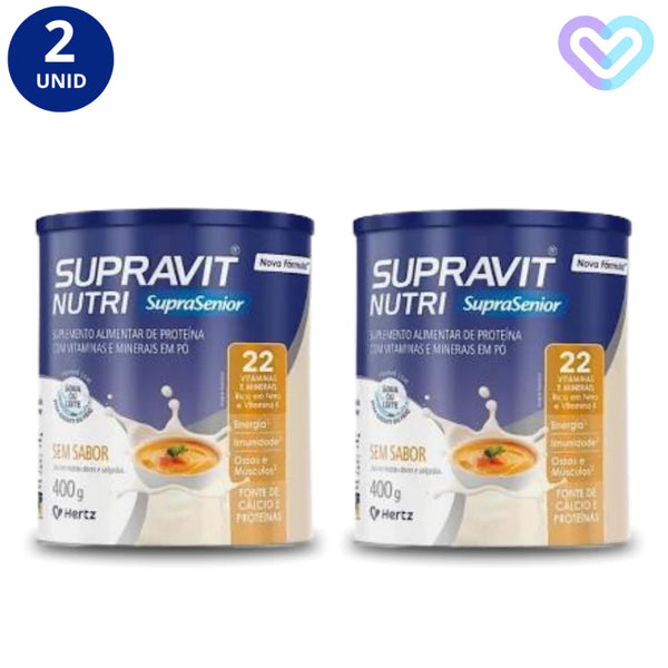 2X SUPRAVIT NUTRI SEM SABOR LATA 400G - HERTZ
