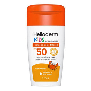 PROTETOR SOLAR INFANTIL HELIODERM KIDS 50FPS 120ML KLEY HERTZ