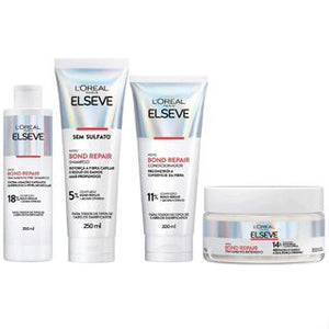 Kit Elseve Bond Repair L'Oréal  Pré Shampoo 200ml + Shampoo 250ml + Condicionador 200ml + Máscara Tratamento 200g