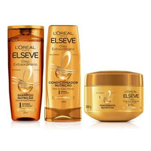 Kit Óleo Extraordinário L'Oréal Paris Elseve Shampoo 200ml + Condicionador 200ml + Creme De Tratamento 300g