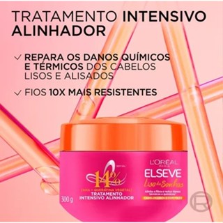 Kit Liso Dos Sonhos L'Oréal Paris Elseve Shampoo 200ml + Condicionador 200ml + Creme De Tratamento 300g