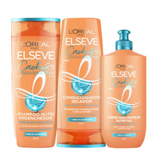 Kit Cachos dos Sonhos L'Oréal Paris - Shampoo 200ml + Condicionador 200ml + Creme para Pentear 250ml