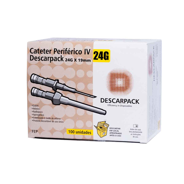 CATETER IV 24G C/100-DESCARPACK