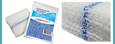 Compressa de Gaze 7,5x7,5 13 Fios Estéril pct c/10 un. Medi-House