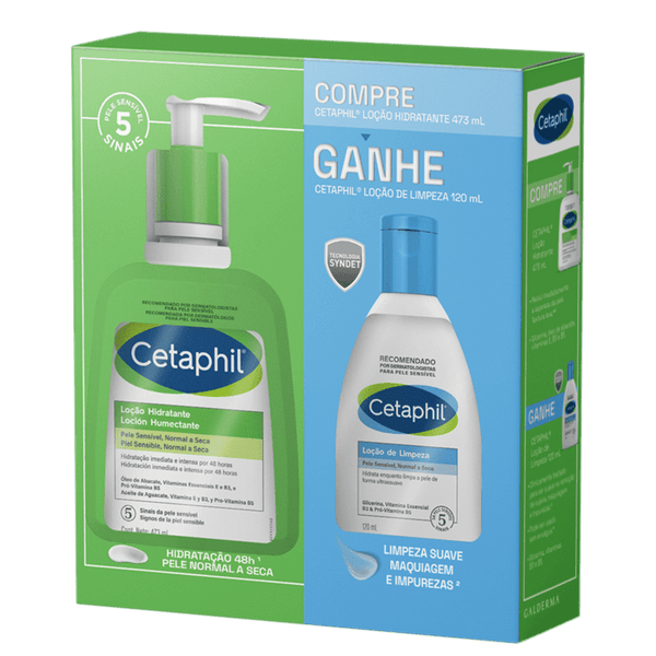 CETAPHIL LOÇÃO HIDRATANTE 473ML+LOÇÃO LIMPEZA 120ML