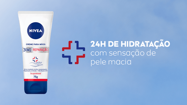 CREME P/ MAOS REPARACAO 3EM1 75G NIVEA