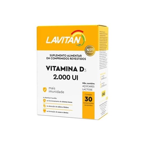 LAVITAN VITAMINA D 2.000 UI COM 30 COMPRIMIDOS CIMED
