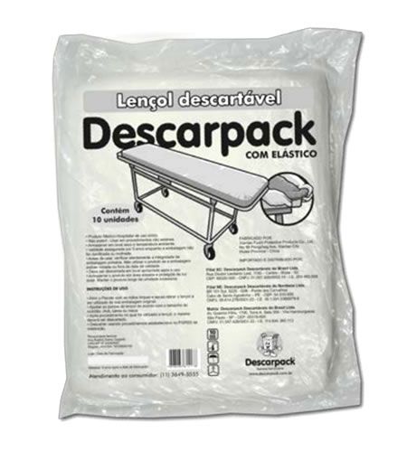 LENCOL DESC. C/ ELASTICO 2.00X90CM 20GRM C/10 DESCARPACK