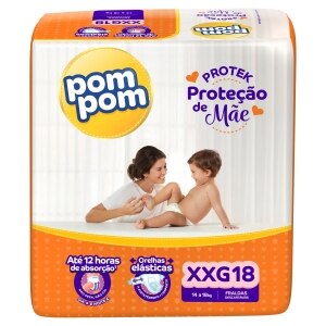 FRALDA POM POM PROTEK PROT MAE JUMBO TAMANHO XXG C/20UN