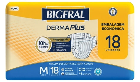 BIGFRAL DERMA PLUS ECONÔMICA MD PCT C/18 UN