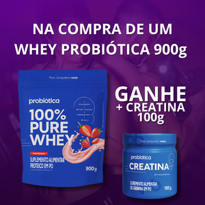 Kit 1x Creatina 100g + 1x Whey Refil 900g Sabores Diversos - Probiotica