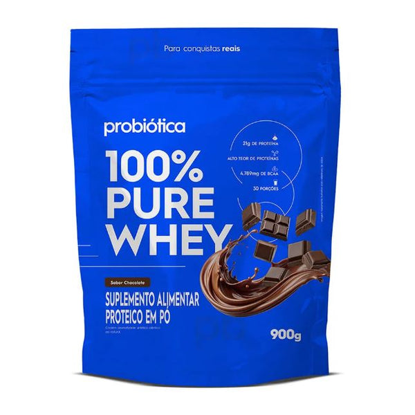 100% PURE WHEY REFIL 900G CHOCOLATE PROBIÓTICA